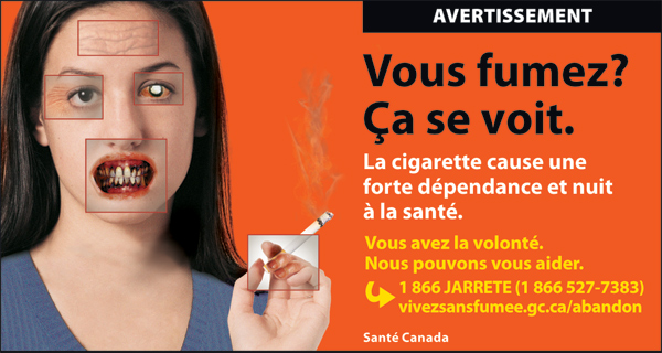Canada 2012 Health Effects other - targets young women, physical effects of smoking - fr